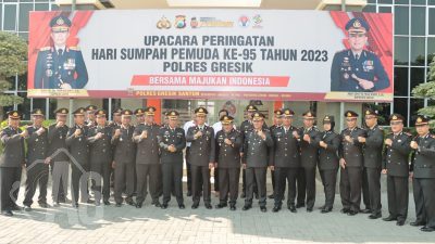 Polres Gresik Gelar Upacara Peringatan Hari Sumpah Pemuda ke-95