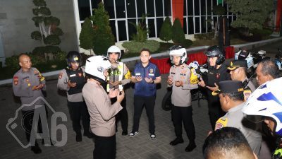 Kapolres Gresik Patroli Malam Tahun Baru 2024