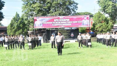 Polres Bondowoso Gelar Apel Kesiapan Pengamanan TPS Pemilu 2024