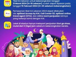 Tiket KA untuk Angkutan Lebaran 2024 Sudah Bisa Dibeli