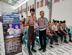 Satlantas Polres Bondowoso Melaksanakan Sosialisasi Dalam Rangka Ops Semeru 2024 Kepada Pelajar