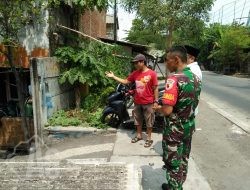 Babinsa Bersama Lurah Kebungson, Mengecek Kebutuhan Air Bersih Masyarakat