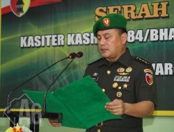 Kepala Staf Korem 084/Bhaskara Jaya, Pimpin Sertijab Kasiter dan Dandim 0826/Pamekasan