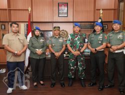 Courtesy Call Dandenpom V/4 ke Danrem 084/BJ, Dalam Rangka HUT ke-78 Polisi Militer Angkatan Darat 2024