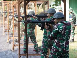 Personel Makorem 084/BJ Mengikuti Latihan Menembak Senjata Ringan