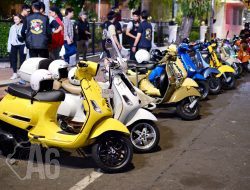 Kampi Hotel Tunjungan Gelar Fun Ride Kota Tua Surabaya Bersama Komunitas Vespa