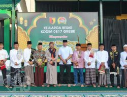 Kodim 0817/Gresik Gelar Sholat Idul Adha Bersama di Lapangan Makodim