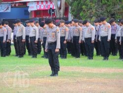 Polres Bondowoso Laksanakan Apel Dalam Kesiapan Pengamanan Pengesahan PSHT