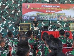 Kunker Danrem 084/BJ di Sambut Hangat Seluruh Prajurit Kodim 0817/Gresik