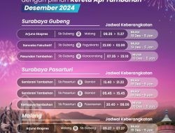 Libur Masa Nataru 2024/2025, KAI Daop 8 Surabaya Operasikan 8 KA Tambahan