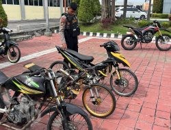 Patroli Raimas Kalam Munyeng Polres Gresik Amankan Tiga Motor Balap Liar di Cerme