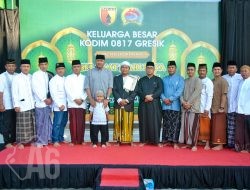 Keluarga Besar Kodim 0817/Gresik Gelar Sholat Idul Adha 1446 H Tahun 2025 di Lapangan Makodim