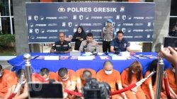 Polres Gresik Tangkap Sembilan Tersangka Narkoba, Ratusan Gram Sabu dan 171 Butir Inex Diamankan