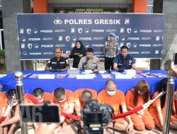 Polres Gresik Tangkap Sembilan Tersangka Narkoba, Ratusan Gram Sabu dan 171 Butir Inex Diamankan