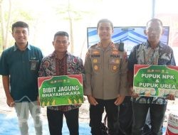 Polres Gresik Genjot Swasembada Pangan Lewat Tanam Jagung Serentak di Randu Agung