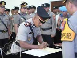 Polres Gresik Gelar Sertijab, Wakapolres Tekankan Profesionalisme dan Dedikasi Pelayanan