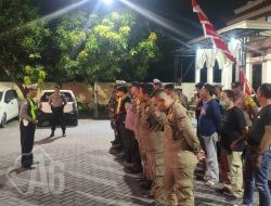 Giat Apel Patroli Gabungan Muspika Kecamatan Pakal Antisipasi Kejahatan Akhir Pekan