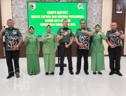 Kodim 0817/Gresik Gelar Korps Raport Purna Tugas dan Penerimaan Anggota Baru