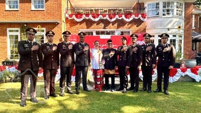 Perwira Polri Penerima Beasiswa LPDP Ikuti Upacara HUT RI ke-80 di London