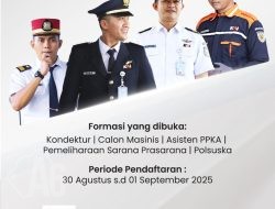 KAI Buka Rekrutmen Eksternal untuk Lulusan SLTA, D3, dan D4/S1 Tahun 2025* Periode Pendaftaran: 30 Agustus – 1 September 2025