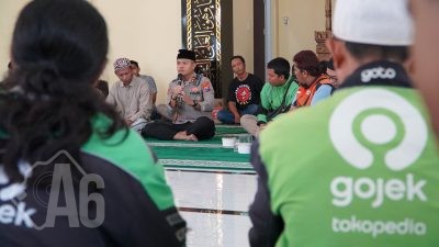 Polres Gresik dan Komunitas Ojol Bersatu, Sholat Gaib & Doa Bersama untuk Almarhum Driver Ojol