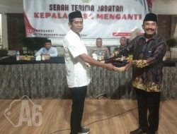 Serah Terima Jabatan Sebagai Simbol Resmi Beralihnya Tongkat Kepemimpinan di Desa Menganti