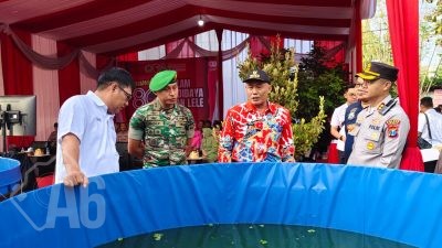 Launching Kolam Budidaya Ikan Lele di P2L Bhayangkari Gresik Wujudkan Ketahanan Pangan Daerah