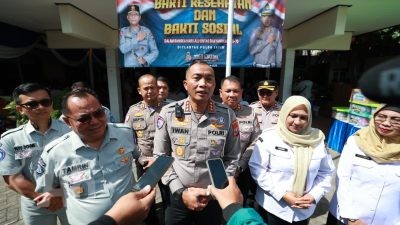 Sambut Hari Lalu Lintas Bhayangkara ke 70, Ditlantas Polda Jatim Gelar Baksos dan Bakkes