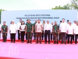 Kapolres Gresik Dampingi Menteri Pertahanan Groundbreaking Masjid Al Yusuf di Driyorejo