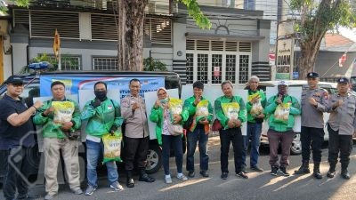 Polres Gresik Gelar Gerakan Pangan Murah, Ringankan Beban Ojol dan Warga CFD