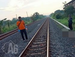 Piket Fungsi Polsek Pakal Cek TKP Orang Meninggal Tertabrak Kereta Api