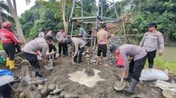 Polri Gerak Cepat Respon Pidato Presiden Prabowo, Satbrimobda Sulsel Bangun Jembatan Gantung di Soppeng