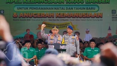 Kapolri Pimpin Apel Kebangsaan Banser, Perkuat Sinergi Pengamanan Natal 2025 dan Tahun Baru 2026