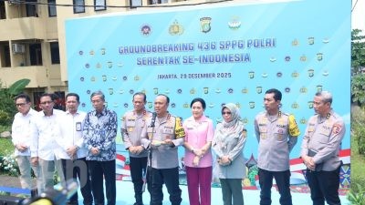 Wakapolri Pimpin Groundbreaking 436 SPPG Serentak, Dukung Program Makan Bergizi Gratis