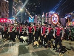 Baharkam Polri Kerahkan K-9 Jaga Keamanan Perayaan Tahun Baru di HI