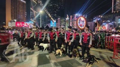 Baharkam Polri Kerahkan K-9 Jaga Keamanan Perayaan Tahun Baru di HI