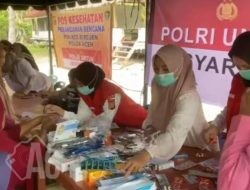 Polri Hadir untuk Kemanusiaan, Pengungsi Banjir di Bireuen Terima Layanan Kesehatan Gratis