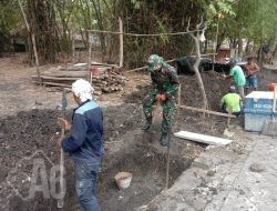 Karya Bakti Babinsa Kedamean, Perbaikan Drainase Desa Tulung