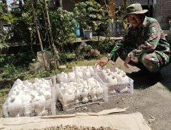 Satgas TMMD Ke-128 Dorong UMKM Desa Slempit, Sertu Bambang Bantu Produksi Celengan