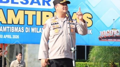 Peringatan May Day di Stadion Gejos Berjalan Kondusif, Kapolres Gresik Apresiasi Elemen Buruh